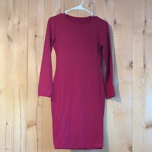 Red Long Sleeve Dress